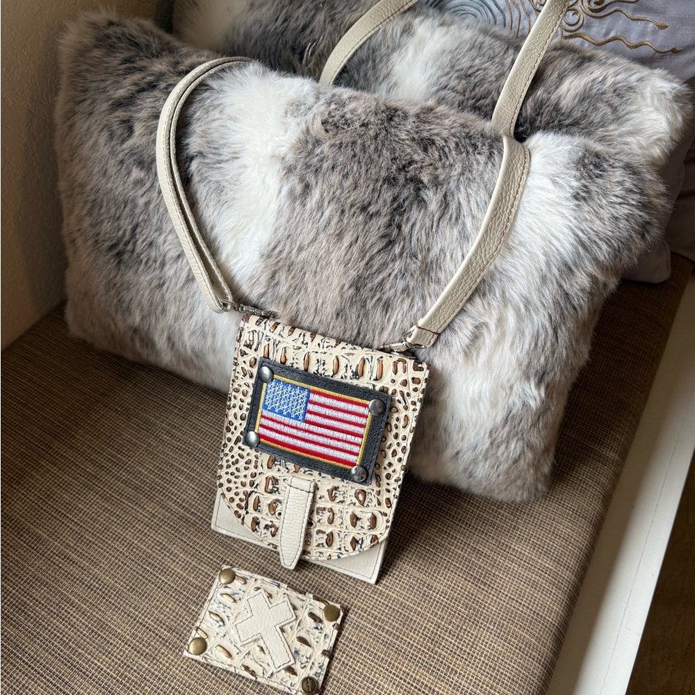 Sue Mini Crossbody w/ 2 removable patches from Pure Dixie